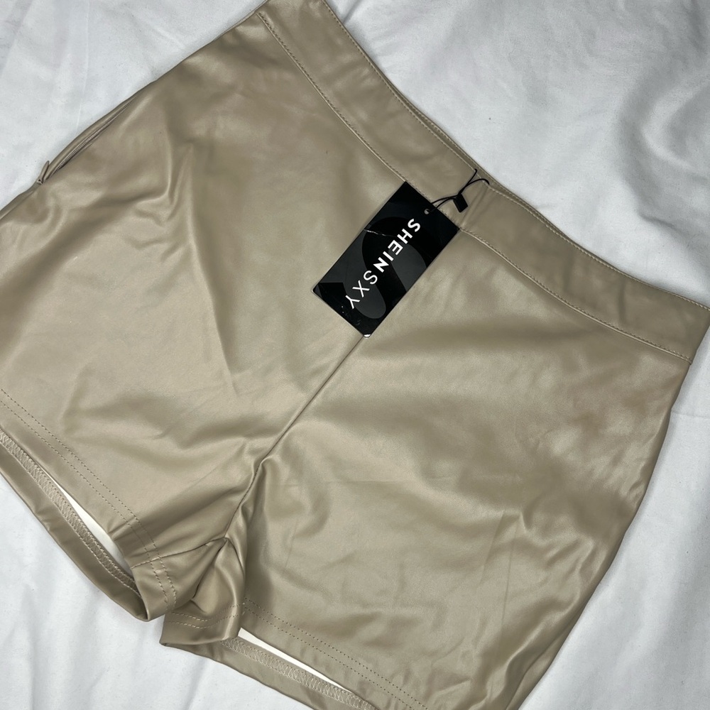 SHEIN SXY High Waist PU Leather Shorts
